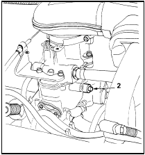 28.17b Idle mixture adjusting screw location (2) on the Weber IBSH