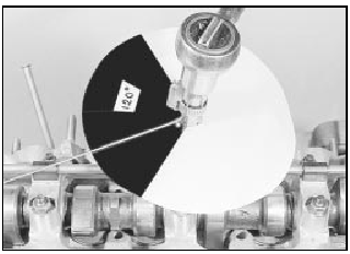 8.29 Home-made torque angle measuring gauge. Disc is fixed and pointer