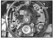 11.26 Throttle body securing screws (arrowed)