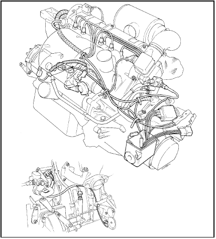 3.16 Typical engine wiring harness connections (XU series fuel injected