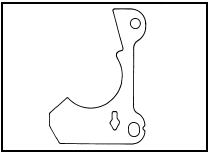 4.14a Early type anti-squeal shim (Girling caliper)