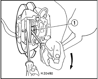 6.5 Turning the caliper piston to retract the automatic handbrake adjuster