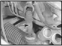 14.7 Steering column intermediate shaft (arrowed)