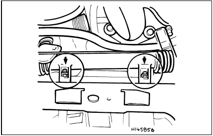 15.5 Steering gear mounting bolt locations (arrowed)