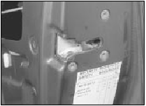 12.3a Door lock and mounting screws