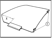 20.14a Channel position on the rear quarterlight glass - Cabriolet models