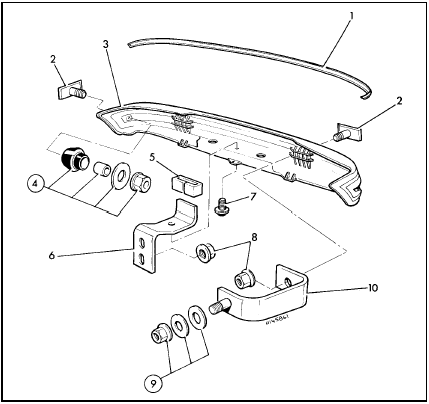 9.8 Rear bumper components