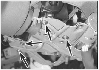 4.4 Combination switch screws (arrowed)